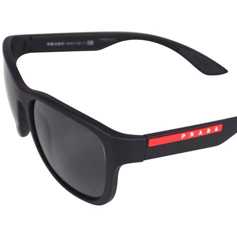 prada linea rossa black rubber men sunglasses|Prada linea rossa sunglasses price.